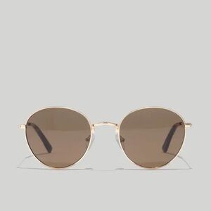 Madewell Sunglasses with Gold metal rim and golden brown lens